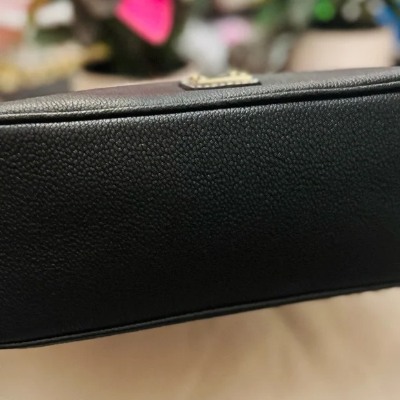 Dooney & Bourke Sorrento Hobo 28 Black Leather Shoulder Bag with Gold Details - Picture 9 of 13